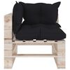 vidaXL 6-delige Loungeset met kussens pallet grenenhout