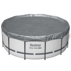 Bestway Zwembadcover &Oslash;4,88 m Rond Polyester Grijs