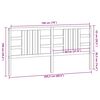 vidaXL Hoofdbord 206x4x100 cm massief grenenhout wit