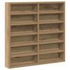 vidaXL Vitrinekast Muurmontage Artisan Eiken 60 x 8,5 x 58 cm