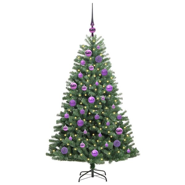 vidaXL Kunstmatige Inklapbare Kerstboom Groen 120 cm PVC en Metaal