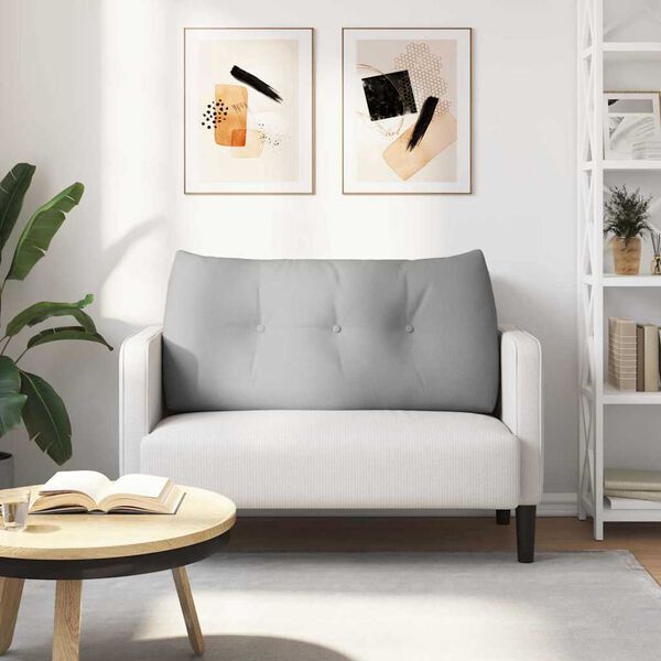 vidaXL Rugkussen Wolkengrijs 100 x 24 x 50 cm Stof