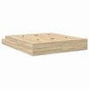 vidaXL Opbergbedframe met lade Sonoma Eiken 200 cm Bewerkt hout
