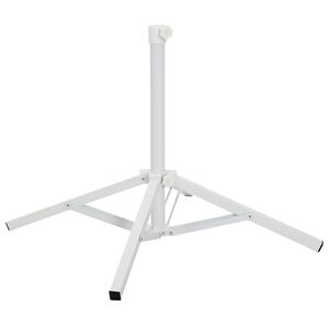 vidaXL Parasolvoet Wit Staal voor paal van 25-32 mm