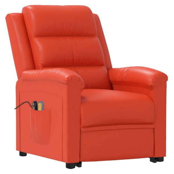 vidaXL Sta-op-massagestoel kunstleer rood