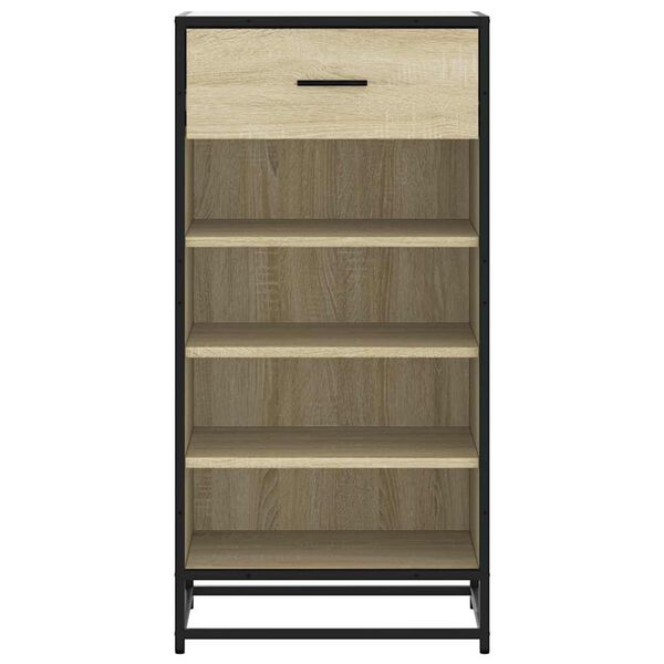 vidaXL Schoenenrek 48x38x97,5 cm bewerkt hout sonoma eikenkleurig