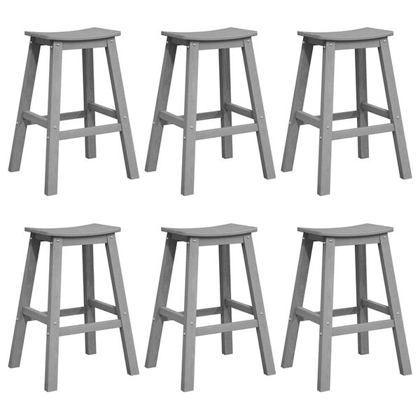 vidaXL Tuin Bar Set 6 pcs Lichtgrijs HDPE