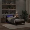 vidaXL Bedframe met LED Oudhout 100 x 200 cm Bewerkt hout