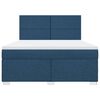 vidaXL Boxspring met matras stof blauw 180x200 cm