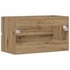 vidaXL Wastafelkast 90x38,5x45 cm bewerkt hout artisanaal eikenkleur