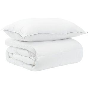 vidaXL Dekbedset 2 st 135 x 200 cm Winter Bamboe Wit
