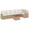 vidaXL Tuinbankenset 7 st Beige en Cr&egrave;me poly rattan