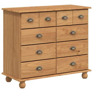 vidaXL Ladekast ASKIM Bruin 91 x 40 x 79 cm Massief grenenhout