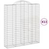 vidaXL Schanskorven 13 st gewelfd 200x50x220/240 cm ijzer