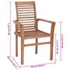 vidaXL Eetkamerstoelen 4 st met beige kussens massief teakhout