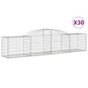 vidaXL Schanskorven 30 st gewelfd 300x50x60/80 cm gegalvaniseerd ijzer