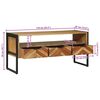 vidaXL TV-kast met lade Bruin 100 x 35 x 50 cm Massief acaciahout