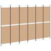 vidaXL 6-Panelen Kamerscherm Beige 300 x 200 cm Stof