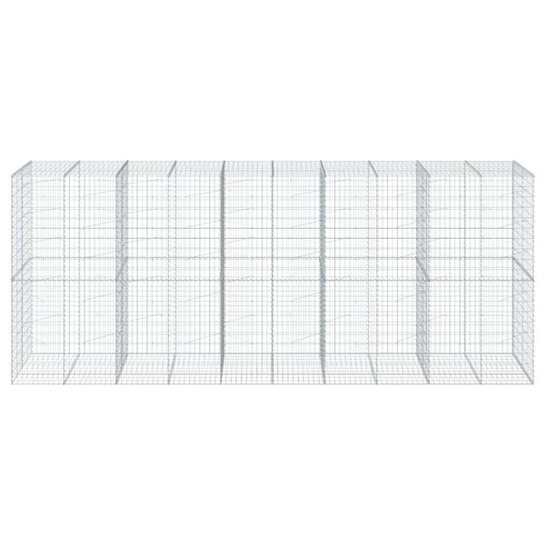 vidaXL Schanskorf 500x100x200 cm gegalvaniseerd ijzer zilverkleurig