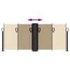 vidaXL Windscherm uittrekbaar 100x600 cm beige