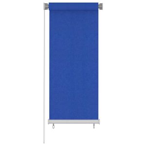 vidaXL Rolgordijn voor buiten 65(B)x140(H) cm HDPE blauw