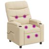 vidaXL Massage-relaxstoel Cr&egrave;mekleurig 75 x 93 x 102 cm Stof