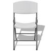 vidaXL Tuinstoelen inklapbaar 4 st staal en HDPE wit
