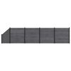 vidaXL Hek set 5 st 792 x 186 cm WPC en Aluminium Grijs