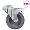 vidaXL 16 st Zwenkwielen met boutgaten 75 mm