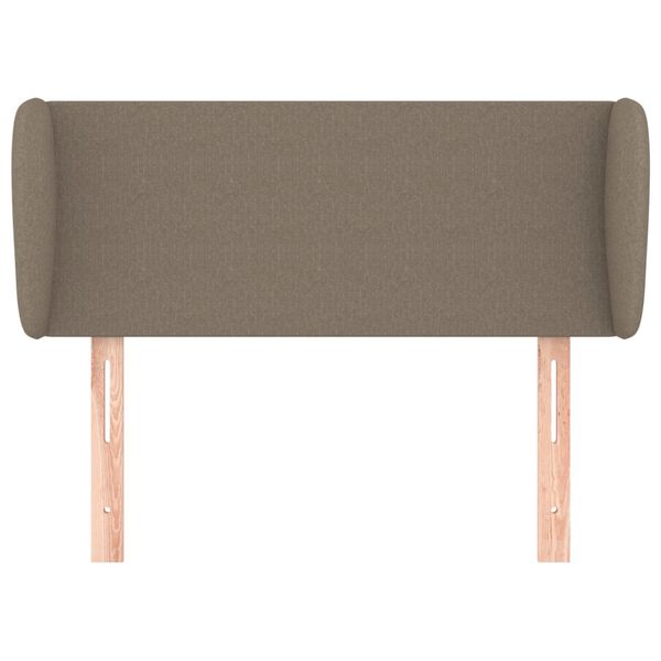 vidaXL Hoofdbord met randen 103x23x78/88 cm stof taupe