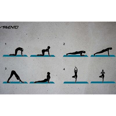 Avento Fitness-/yogamat NBR-schuim grijs