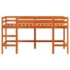 vidaXL Kinderhoogslaper met ladder 90x190 cm massief grenenhout bruin