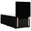 vidaXL Boxspring met matras stof zwart 90x200 cm