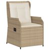 vidaXL 6-delige Loungeset met kussens poly rattan beige