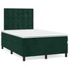 vidaXL Boxspring met matras fluweel donkergroen 120x200 cm