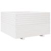 vidaXL Plantenbak 80x80x49,5 cm massief grenenhout wit