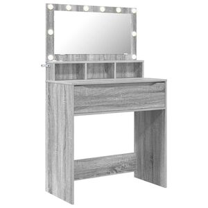 vidaXL Slaapkamer Kaptafels Grijs Sonoma 80 x 39,6 x 135 cm
