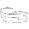 vidaXL Boxspring met matras fluweel roze 120x220 cm