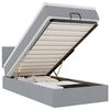 vidaXL Ottoman bed met matras en LED's 100x200 cm stof lichtgrijs