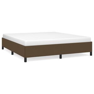 vidaXL Bedframe zonder matras stof donkerbruin 180x200 cm