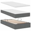 vidaXL Opbergbed met LED met matras Donkergrijs 100 x 200 cm Stof