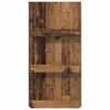 vidaXL Tijdschrift Rek met plank Oudhout 51 x 11 x 102 cm Bewerkt hout