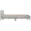 vidaXL Bedframe met hoofdeinde bewerkt hout betongrijs 200x200 cm