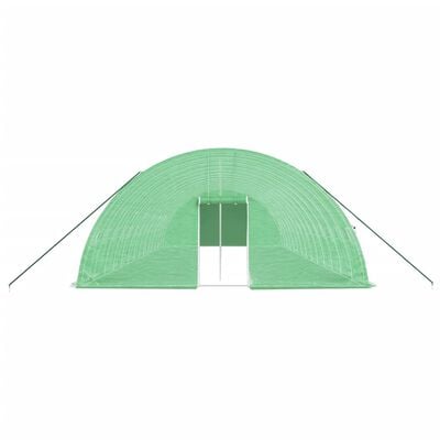 vidaXL Tuinkas met stalen frame 84 m² 14x6x2,85 m groen