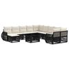 vidaXL Tuinbankenset 12 st Zwart en Cream Wit poly rattan