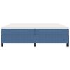 vidaXL Boxspringbed Blauw en Wit 200 x 200 cm Katoen Stof