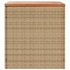 vidaXL Tuinbox 110x50x54 cm poly rattan en acaciahout beige