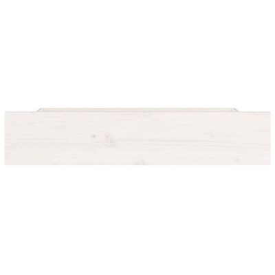 vidaXL Bedlades 4 st massief grenenhout wit