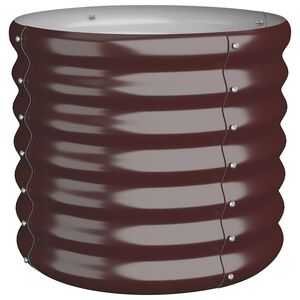 vidaXL Plantenbak 40x40x36 cm gegalvaniseerd staal bruin