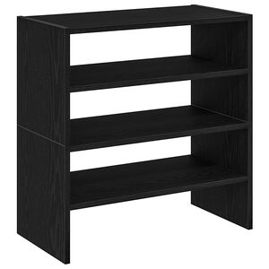 vidaXL Schoenenrekken 2 st stapelbaar 60x30x30,5 cm zwart eikenkleurig